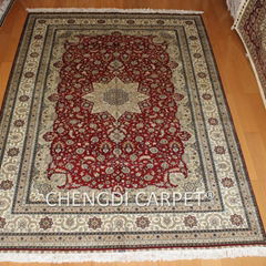 6x9 Handmade Persian Silk Carpet