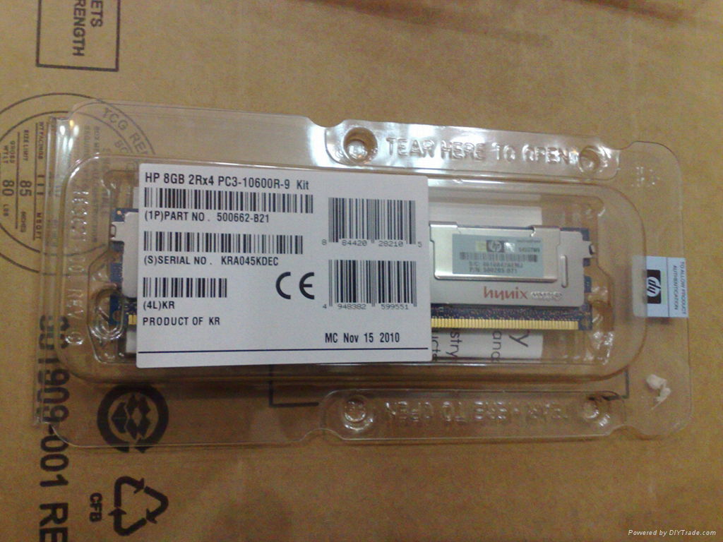 500662-B21 500205-071 501536-001 8GB (1x8GB) 2Rx4 DDR3 1333MHz PC3-10600 Registe 3