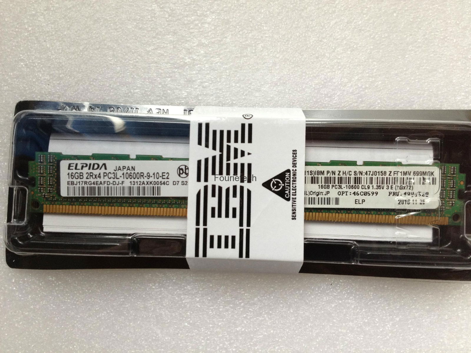 46C0599  IBM 16GB (1x16 GB, 2Rx4, 1.35V) PC3L-10600 CL9 ECC DDR3 1333MHZ 