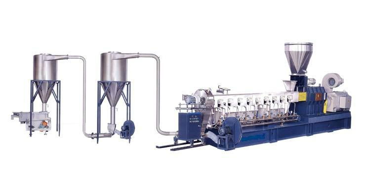 The parallel double screw extruder 5