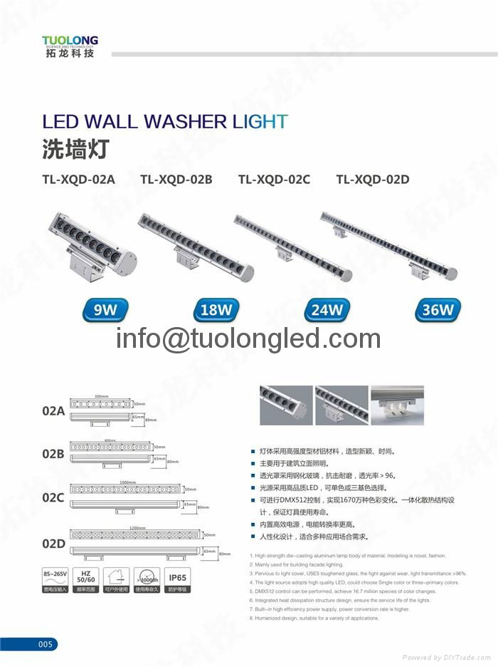 9W-36W led wall washer RGB led outdoor light