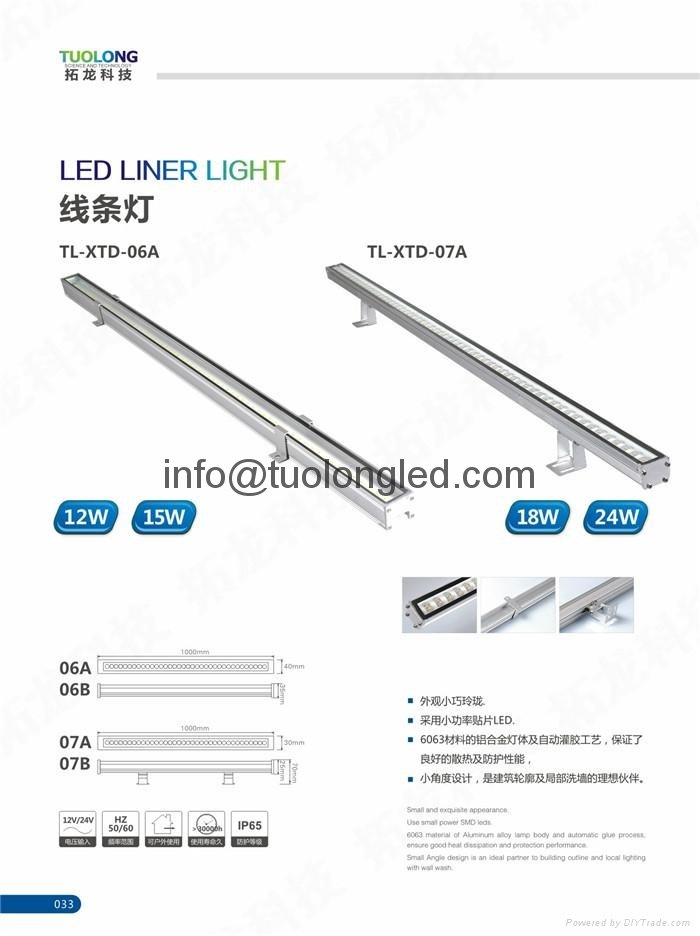 15W 18W led liner light led wall light IP65