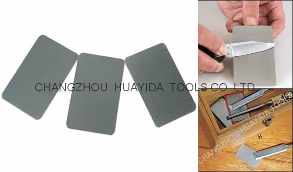 Credit card size sharpening stone