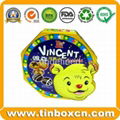 Round tin cookies tin box biscuit tin can food tin container 2