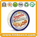 Round tin cookies tin box biscuit tin can food tin container