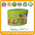 Metal tin coin bank with lock saving money box 3