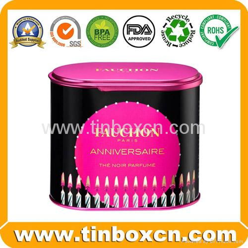 Rectangular cosmetic tin box makeup perfume tin container 5