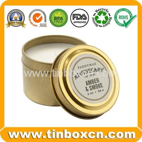 Candle tin box travel tin can wax tin holder 5