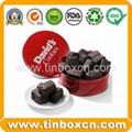 Food packaging round chocolate tin box