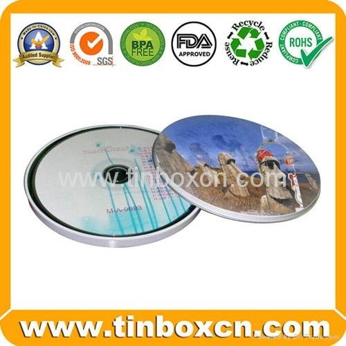Round CD tin