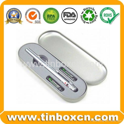 Rectangular tin for pen