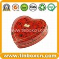 Food packaging heart-shaped metal tin for chocolate candy tin box  3