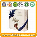 Square chocolate tin box food tin