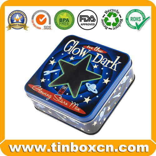 Square chocolate tin box food tin container metal tin can 3