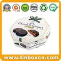 Decorative Octagonal Christmas Cookie Tin Box BR1401 