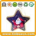 Star-shaped Christmas holiday tin