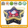 Star-shaped Christmas cookie tin
