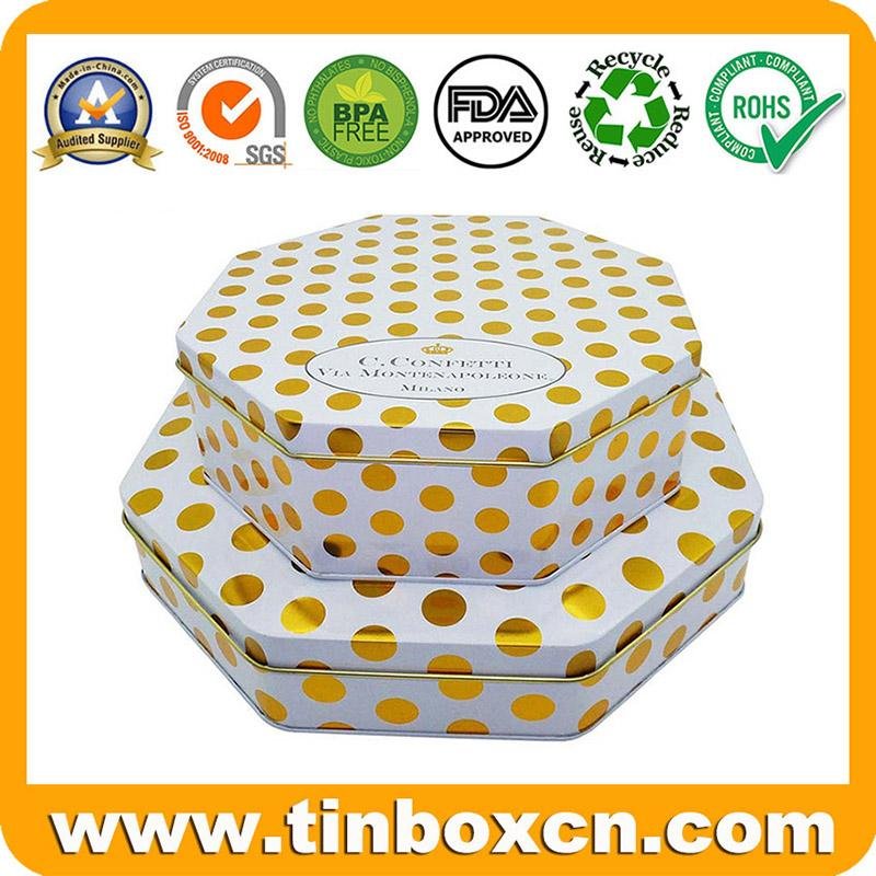 Hotsale Octagonal Metal Cookie Tin Box BR1407 4