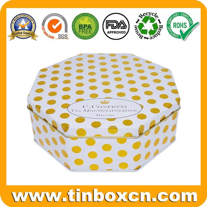 Hotsale Octagonal Metal Cookie Tin Box BR1407 3