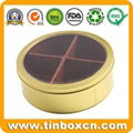 Customized Round Cookies Tin with Window