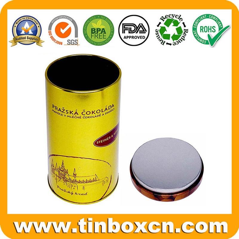 Decorative Round Metal Chocolate Tin Cans BR1501 Supplier 2
