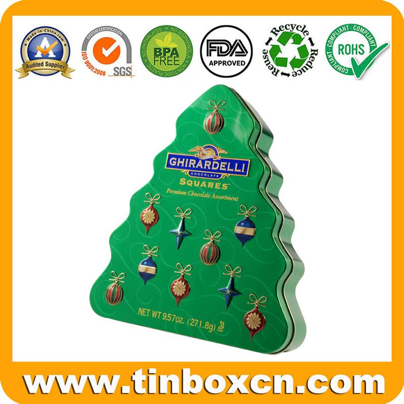 GHIRARDELLI Christmas Tree Chocolate tin