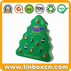 GHIRARDELLI Christmas Tree Chocolate tin