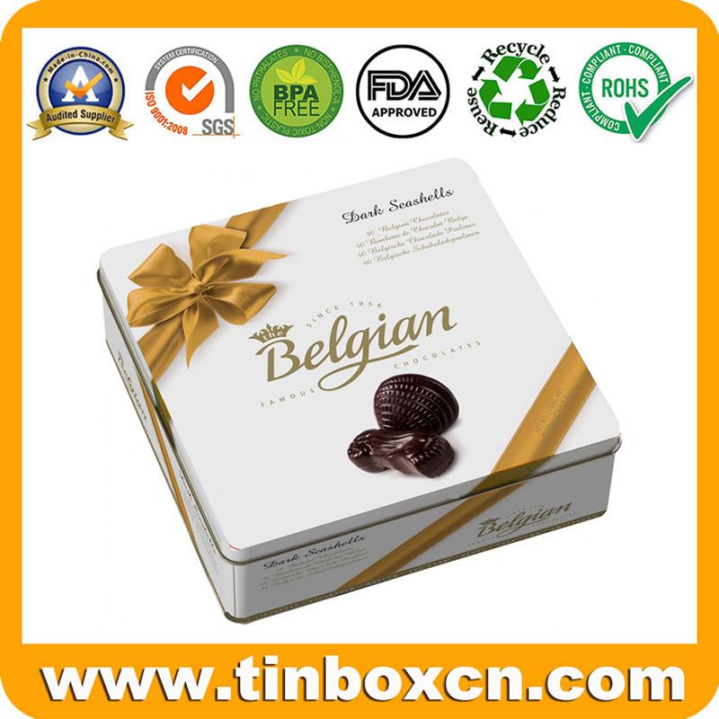 Belgium Square Chocolate Tin Box