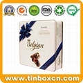 Belgium Square Metal Chocolate Tin Packaging
