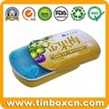 Mint candy tin box with sliding lid