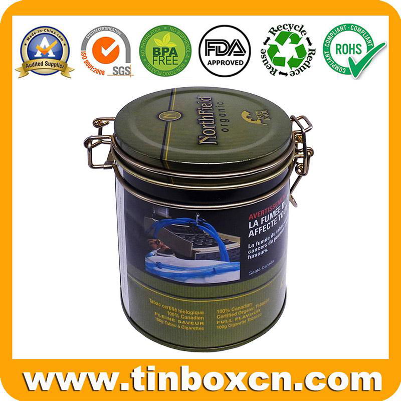 Custom Tin Tea Caddy With Airtight Lid BR1202 Manufacturer