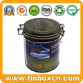 Custom Tin Tea Caddy With Airtight Lid