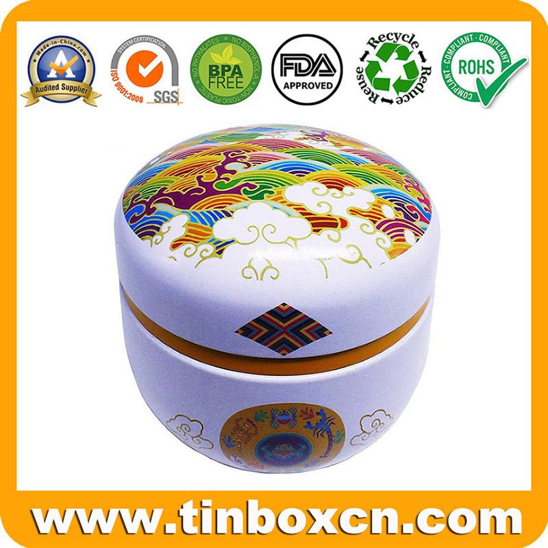 Personalized Round Tea Tin Canister BR1204 Supplier