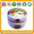 Personalized Round Tea Tin Canister