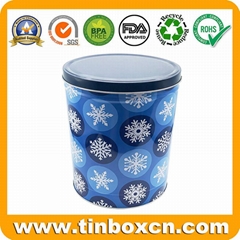 Custom popcorn tin with a lid