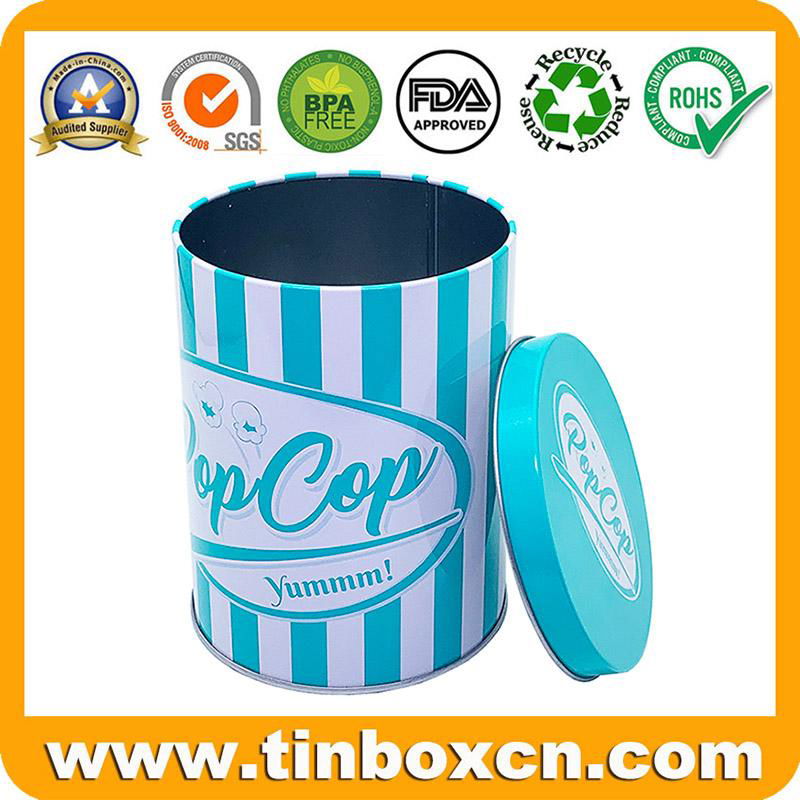 0.5 Gallon Metal Popcorn Tin Can Container 2