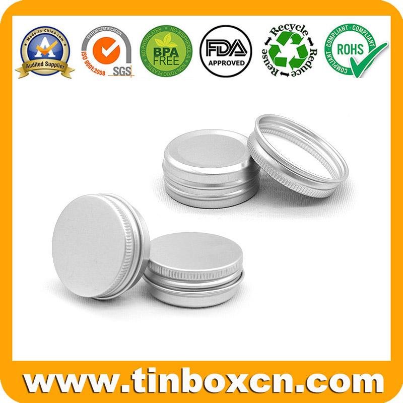 5ml 10ml 15ml 25ml 30ml 50ml Wax Cosmetics Screw Metal Tin Aluminum Jar