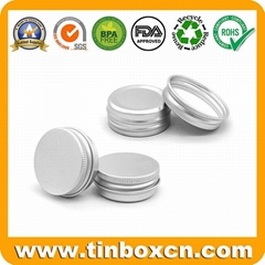 5ml 10ml 15ml 25ml 30ml 50ml Wax Cosmetics Screw Metal Tin Aluminum Jar