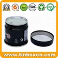 Airtight tin 60g matcha powder tea coffee can with foil easy peel off lid
