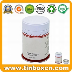 China Supplier 180g Loose Green Tea Can Matcha Powder Airtight Tin