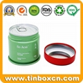 60g Airtight tin matcha powder can with screw ring-pull seal lid