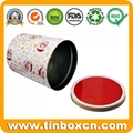 Chinese Supplier Empty Vintage 3.5 Gallon Popcorn Tin Bucket With Lid For Xmas Christmas