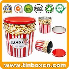 Factory Custom 6.5 Gallon Popcorn Tin Bucket With Handle China Supplier