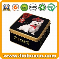 Custom Fudge Candy Tin For Holiday Sweets Tin Box Packaging Factory