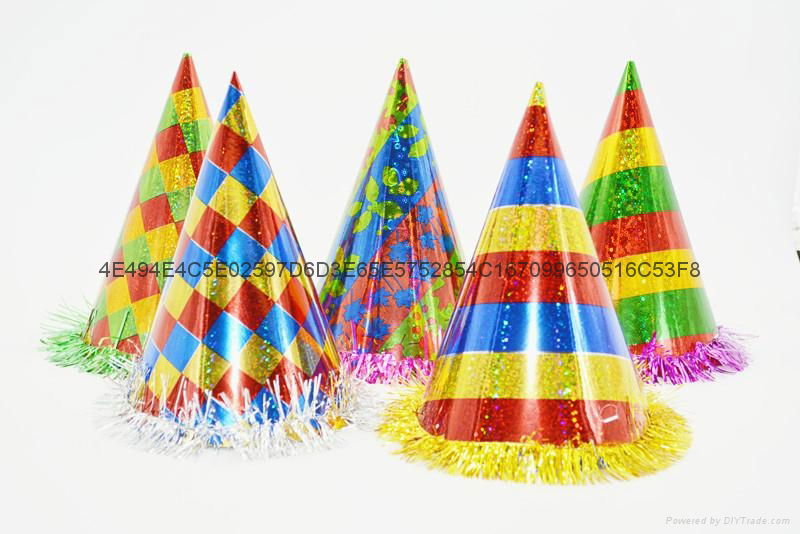 Birthday hat / paper hat / clown brush / party hat / carnival hat 3