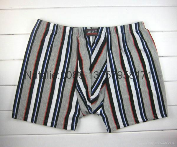 cheap stock men boxer stripe printed men underwear