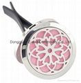 30mm Round Stainless Steel Essential OilDiffuser Car Perfume Locket Clip