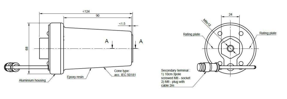 Voltage Sensor with type C cone acc. IEC up to 36kV 3