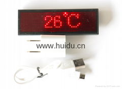 Programmable led name badge