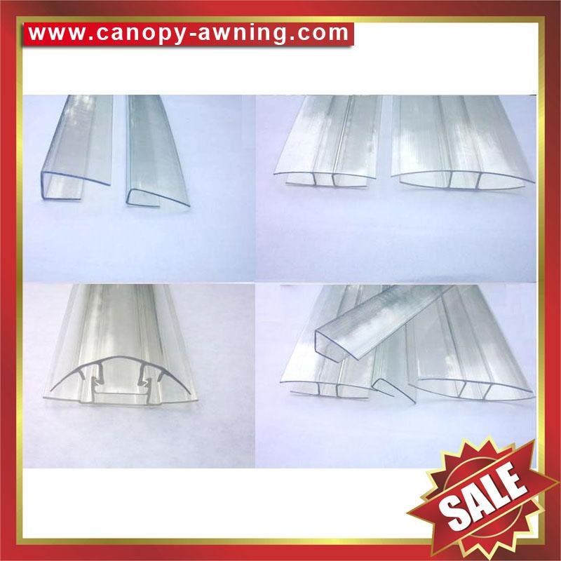 polycarbonate PC buckle profile connector for hollow pc sheet 2